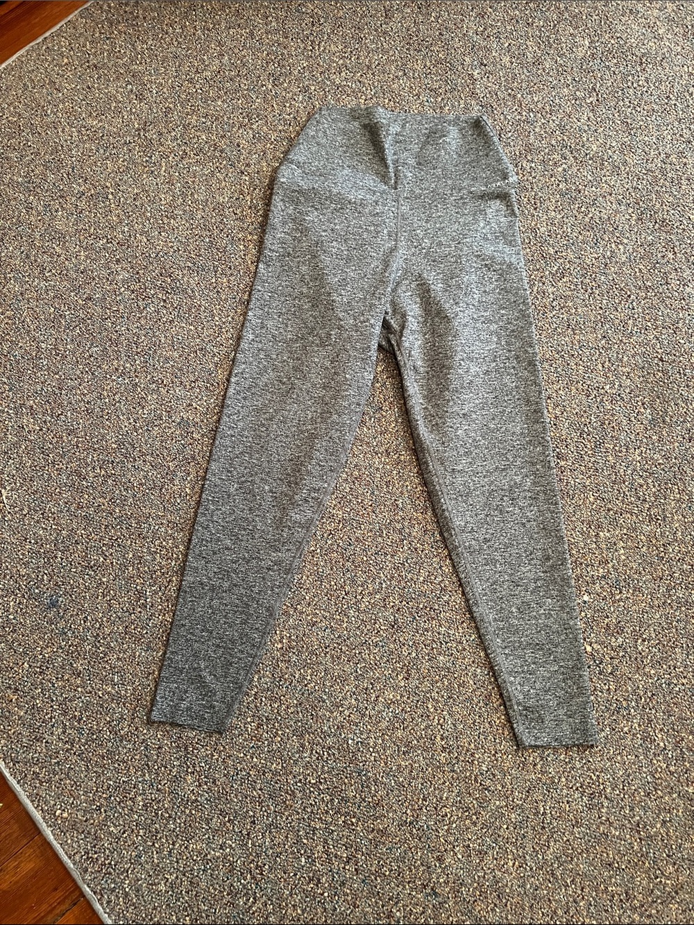 High-Waist Grey Leggings Capri
